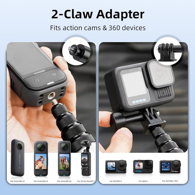 BRDRC 3m Selfie Stick for Insta360 X5 X4 Air, 118 Inch Carbon Fiber Invisible Ultra Long Extension Pole for Insta 360 ONE X5 X4 X3 RS, for DJI OSMO 360 Accessories (with Go Pro Adapter, Storage Bag) - Image 5